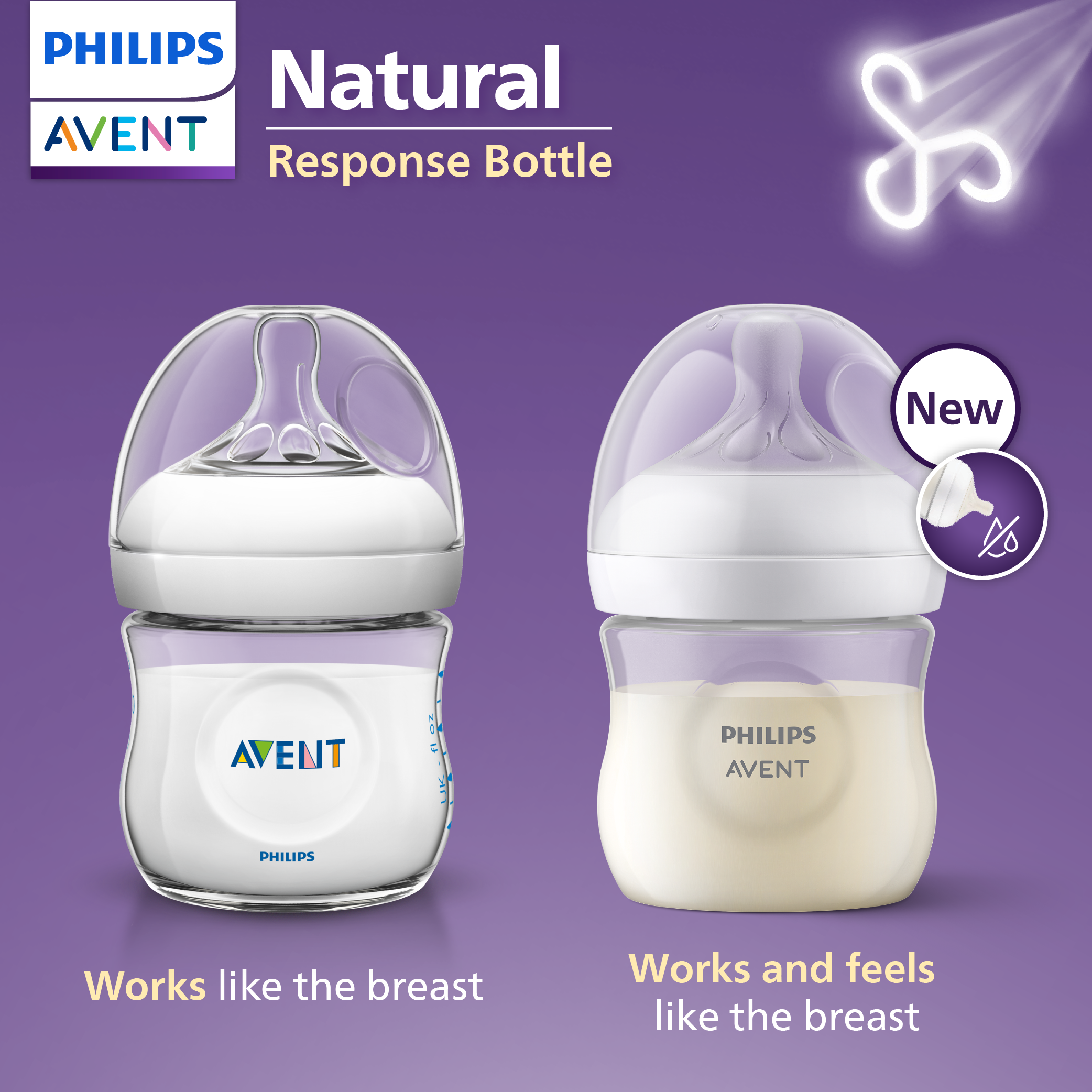1m+ Natural Response Flow 3 Nipples, 2-pack