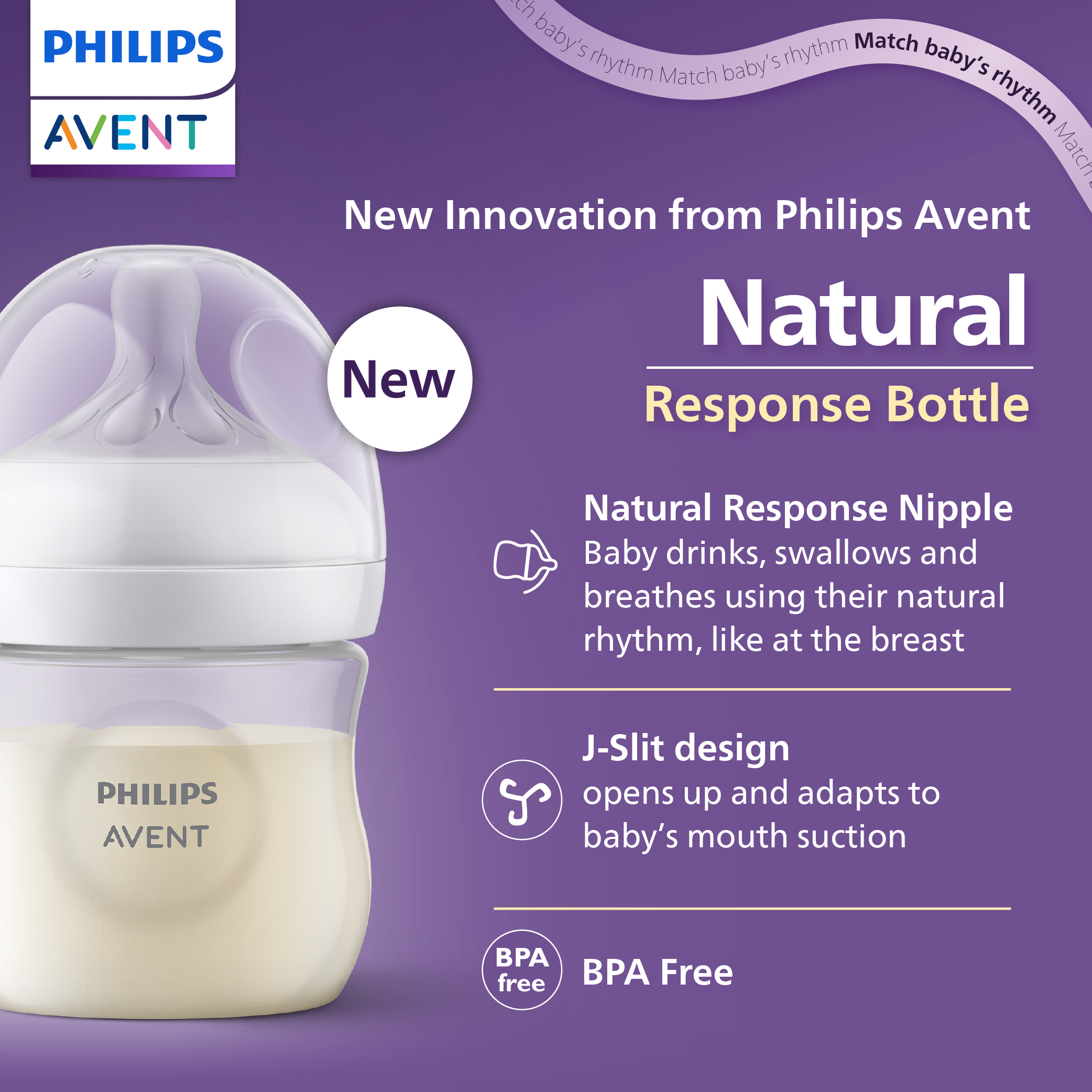 1m+ Natural Response Flow 3 Nipples, 2-pack