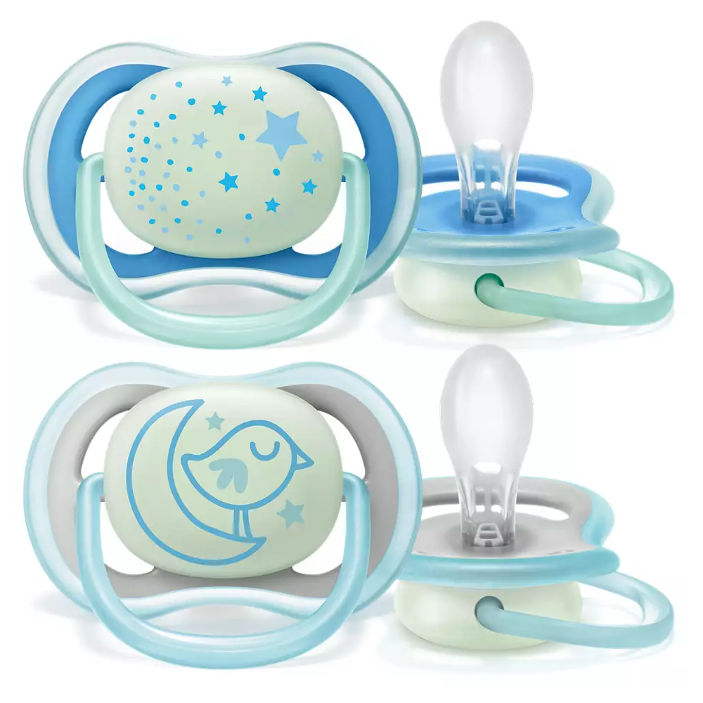 18m+ Glow in the Dark Ultra Air Night Time Pacifier, 2-pack