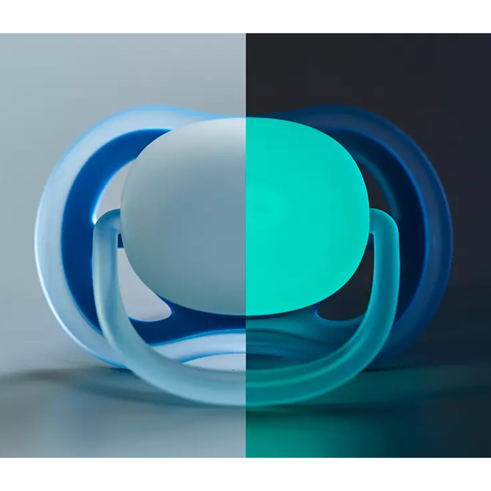 18m+ Glow in the Dark Ultra Air Night Time Pacifier, 2-pack