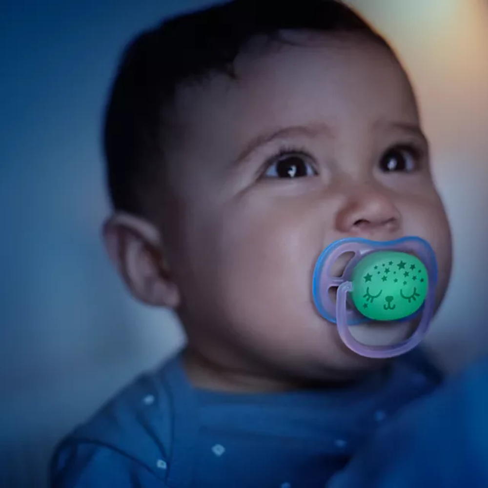 0-6m Glow in the Dark Ultra Air Night Time Pacifier, 2-pack