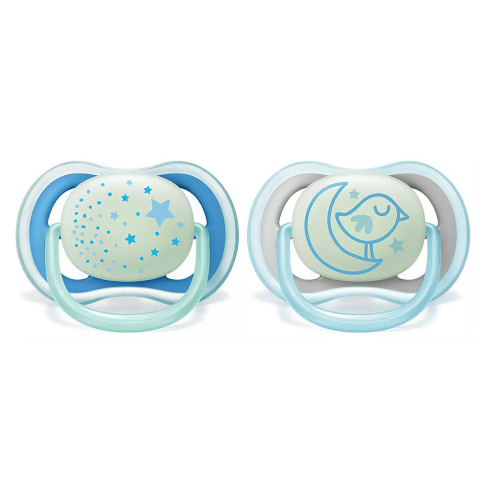 18m+ Glow in the Dark Ultra Air Night Time Pacifier, 2-pack
