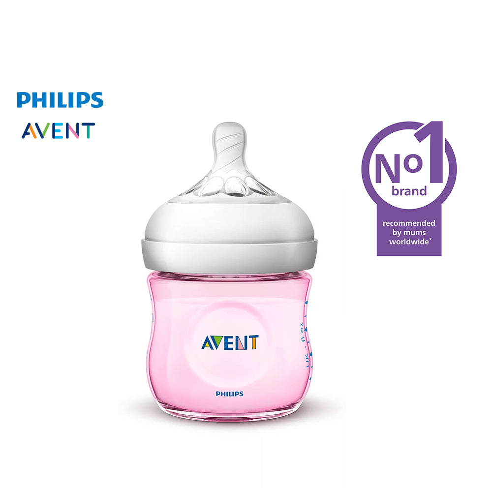 4oz Natural Baby Bottle Pink