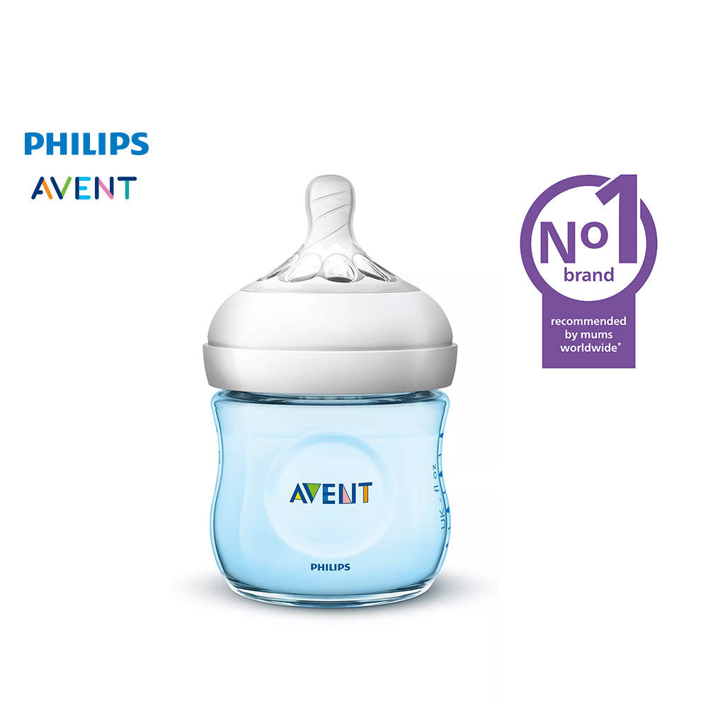 4oz Natural Baby Bottle Blue