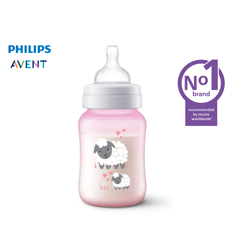 9oz Anti-colic Baby Bottle Pink Sheep