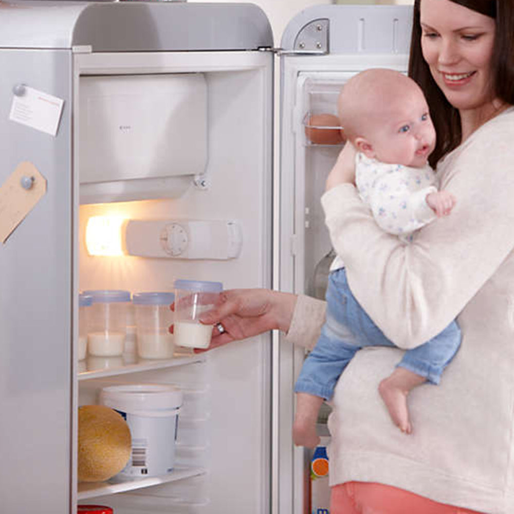Breast Milk Storage Cups, Lids & Adapter, 10-pack