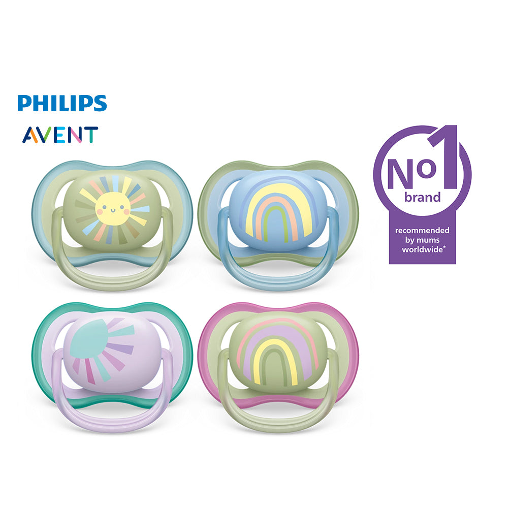 Philips AVENT 0-6m Ultra Air Pacifier, 2-pack
